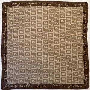 Fendi Brown & Cream Logo Scarf 🤎